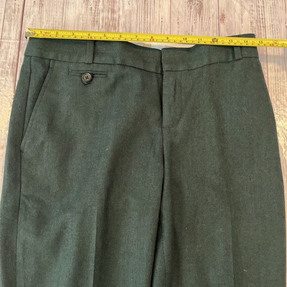 Banana Republic Women’s Martin Fit Wool Green Black Herringbone Patns Size 4S - Picture 3 of 10
